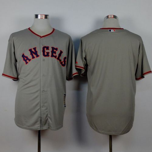 Angels of Anaheim Blank Grey 1965 Turn Back The Clock Stitched MLB Jersey - Click Image to Close